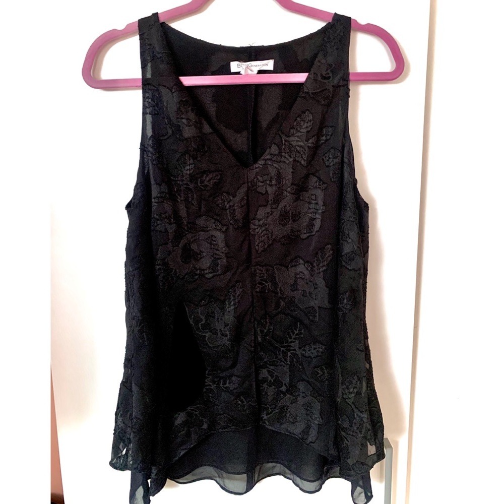 BCBGeneration Floral Jacquared Tank SZ SMALL